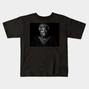 Maya Angelou Portrait with all her book titles - 05 Kids T-Shirt